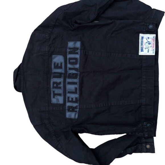 Vintage True Religion Jean Jacket XXL Trucker Jacket Ascot Gray/Black - Picture 13 of 16
